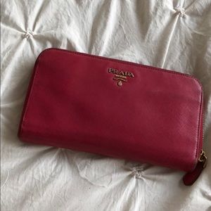 PRADA Rose Pink Saffiano wallet